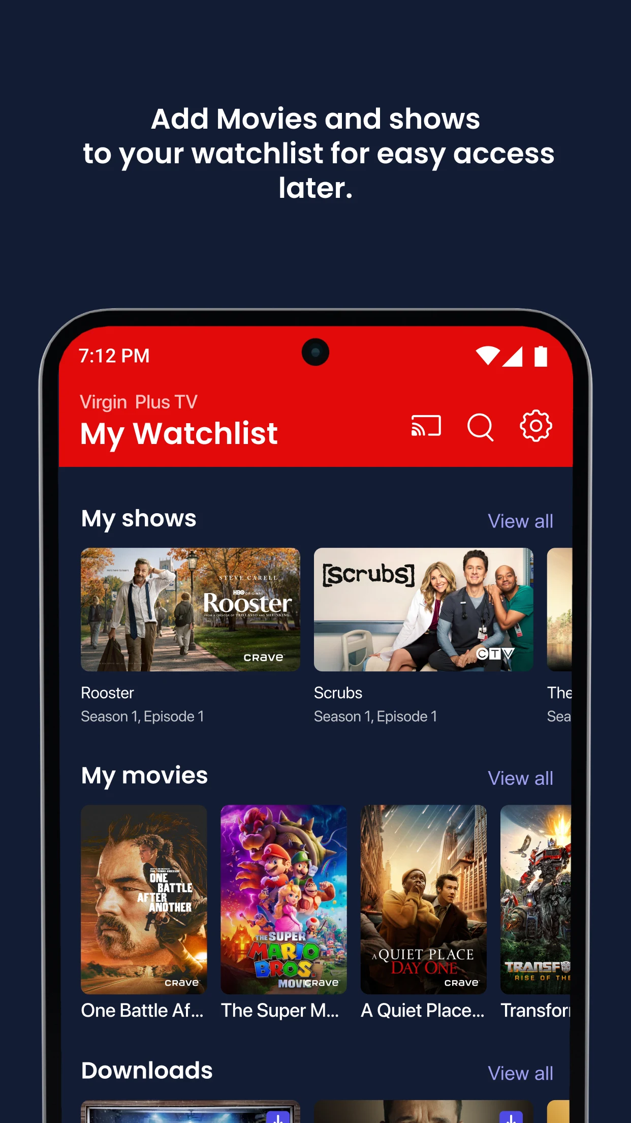 Virgin Plus TV screenshot