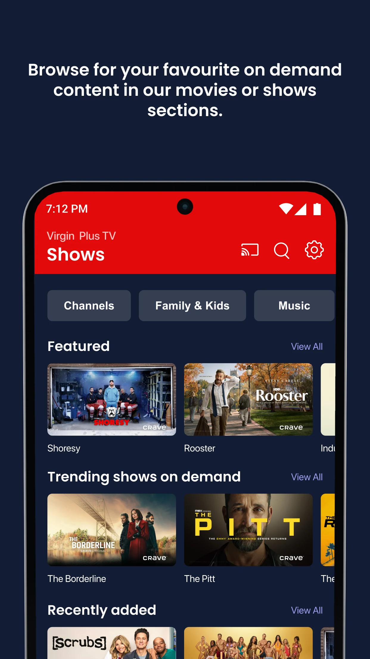 Virgin Plus TV screenshot