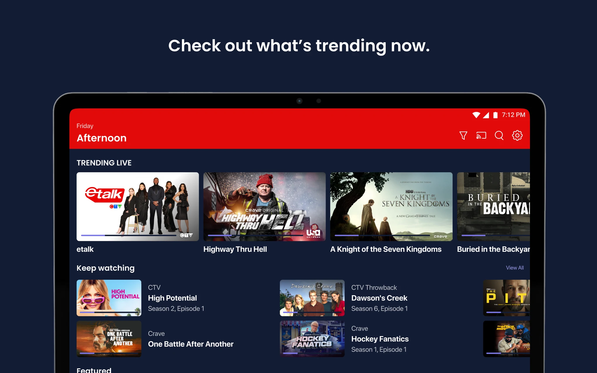 Virgin Plus TV screenshot